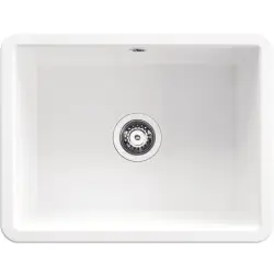 LUMI zlewozmywak ceramiczny 1-komorowy  55,7 x 43 x 22 cm  biały